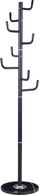 Stendë për pallto Lorenda, metal, bazë mermeri, e zezë, 37x175cm