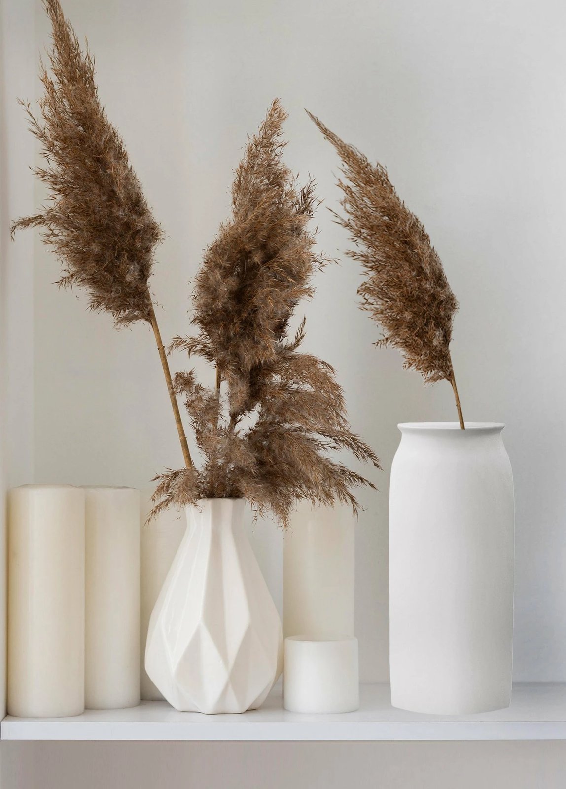 Vazo dekorative prej qeramike, e bardhë, Aberto Design, DKR0485, 15x15x33cm