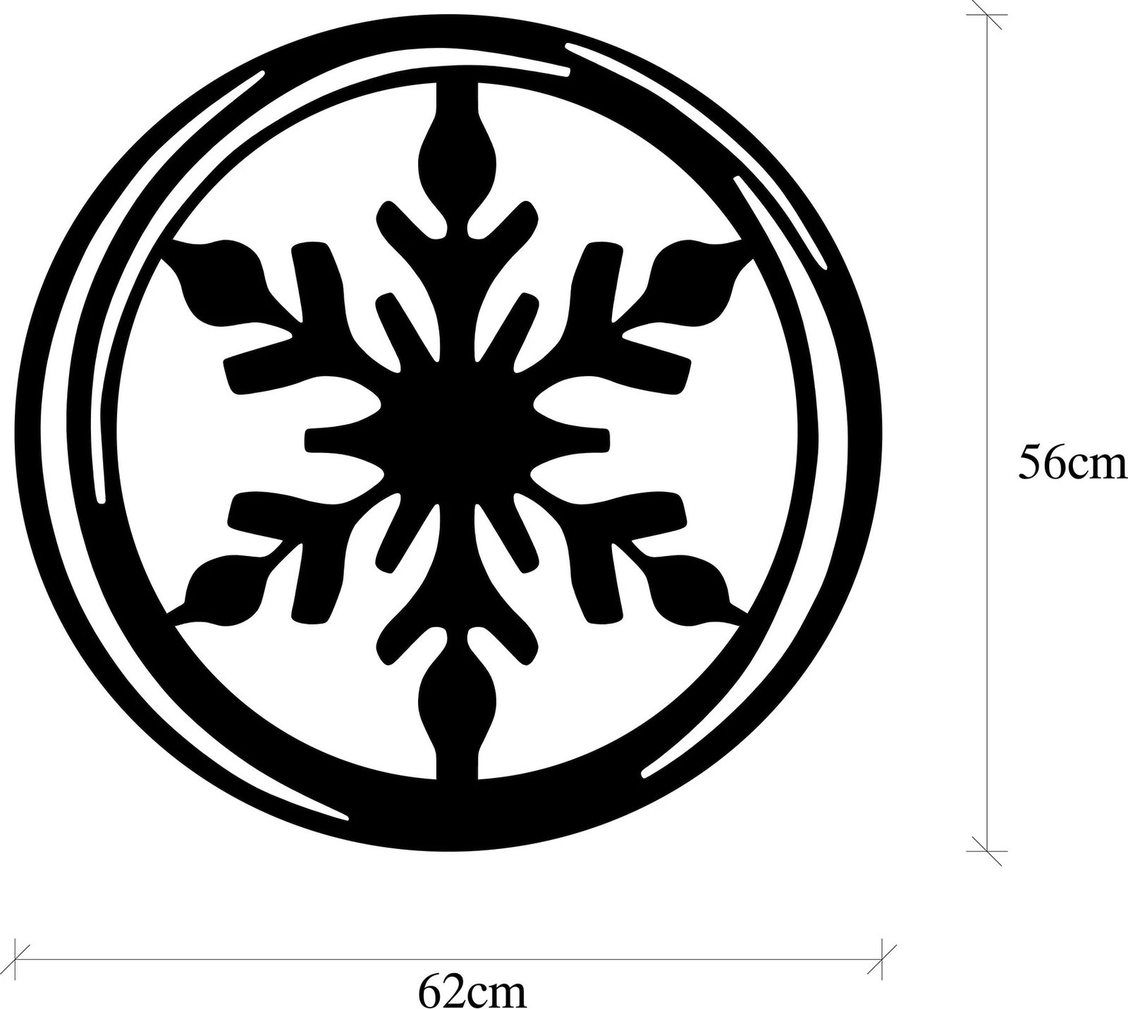 Aksesor dekorativ metalik për mur, Wallity, XMASBLACK - 020