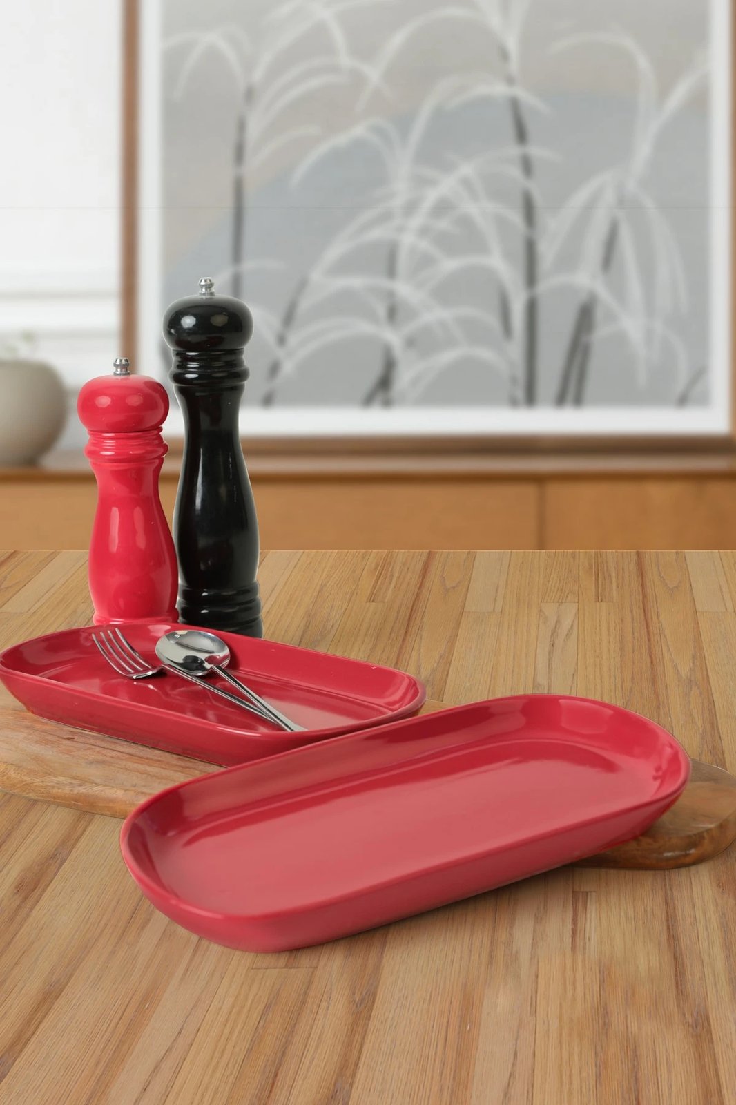 Set pjatash servirëse, 2 copë, Hermia Concept, e kuqe, ST080202F506A000000MAKYK00