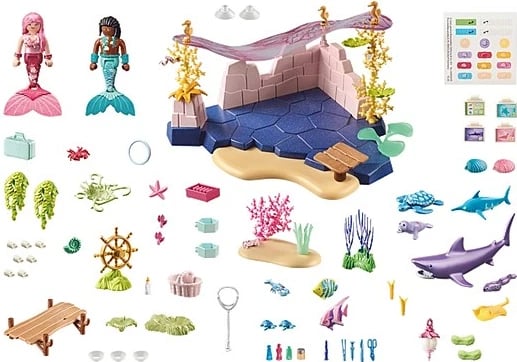 Set lodrash Playmobil Princess Magic 71499, 114 pjesë, Kujdesi për kafshët detare