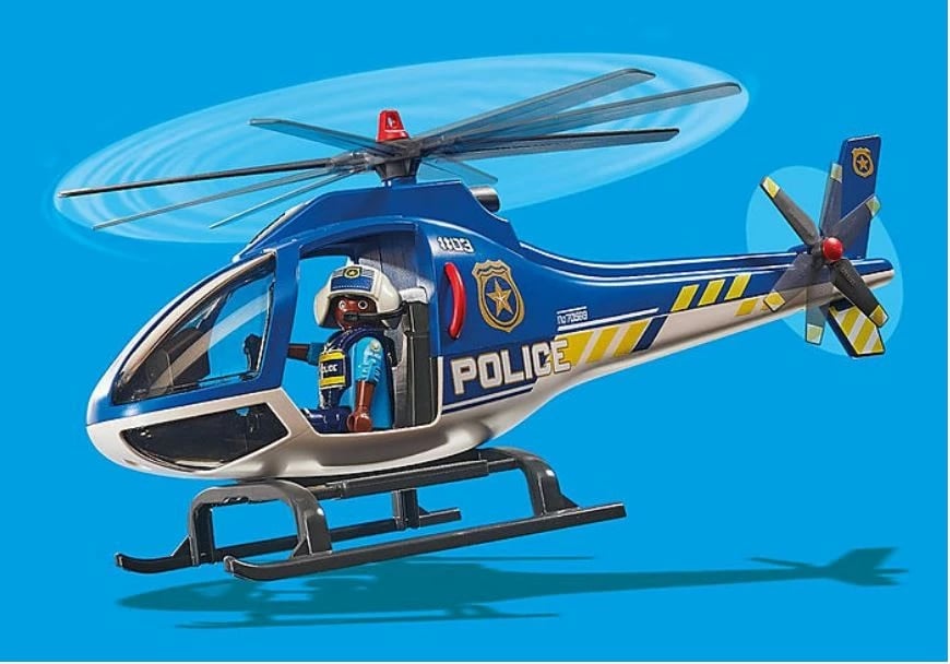 Set lodrash Playmobil City Action 70569, helikopter policie me figura, 89 pjesë
