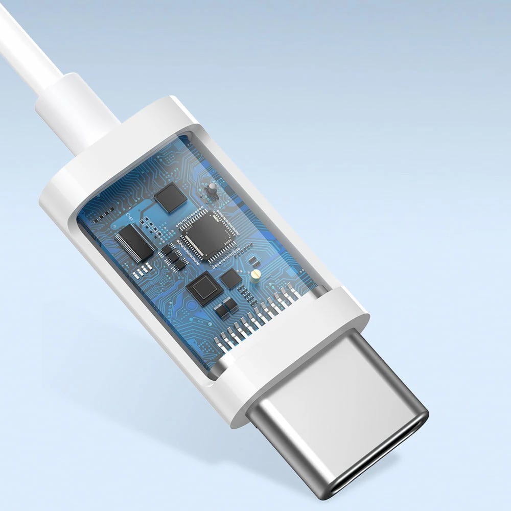 Kufje Baseus Encok C17 me mikrofon, USB-C, të bardha