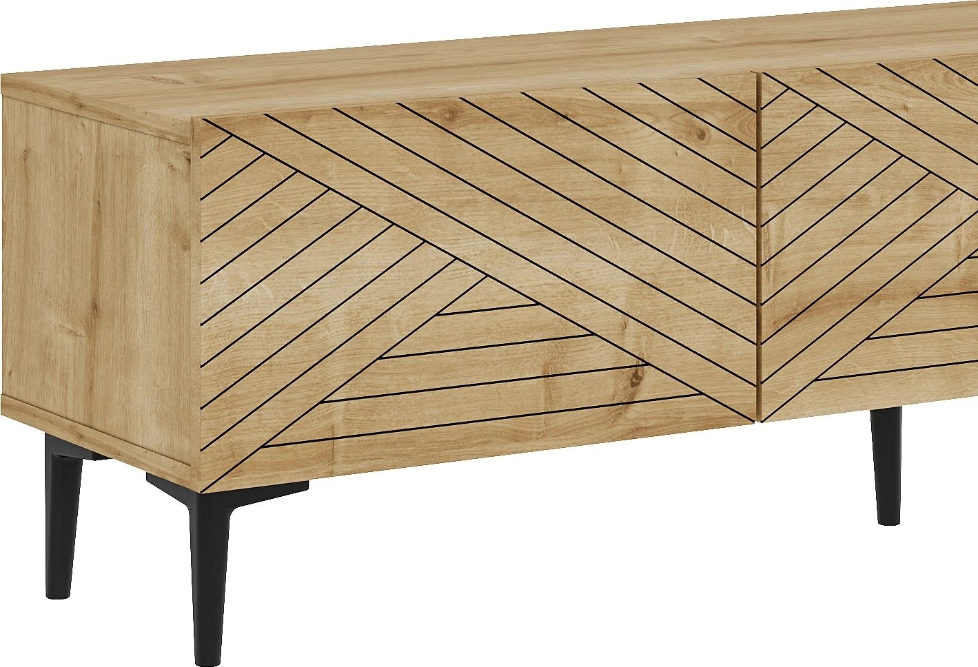 Komodë TV Skye Decor, ngjyrë lisi safir, Felix