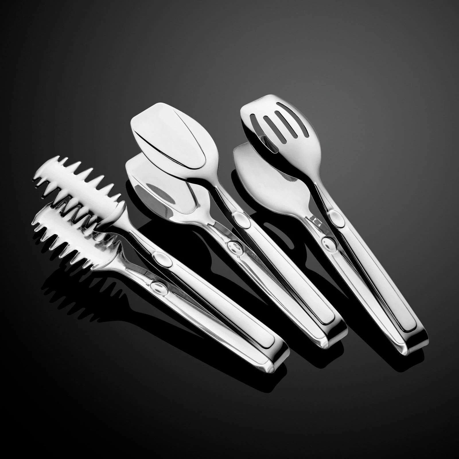 Set me 3 pinceta kuzhine, ngjyrë argjendi, Hermia Concept, Piacasa