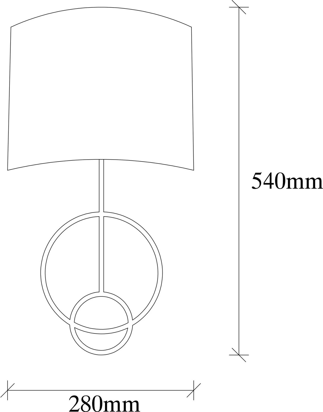 Llambë muri Opviq, Asaf - 6983, e bardhë dhe e zezë