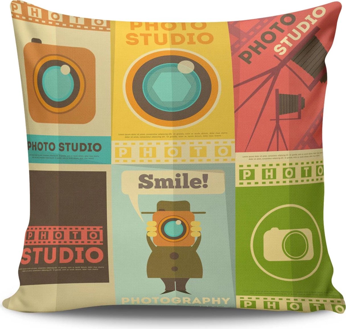 Jastëk Aberto Design, NKRLNT-046, shumëngjyrësh, 43x43cm