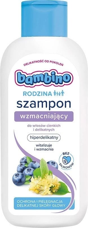 Shampon Bambino Family Strengthening për flokë të hollë dhe delikat, 400ml