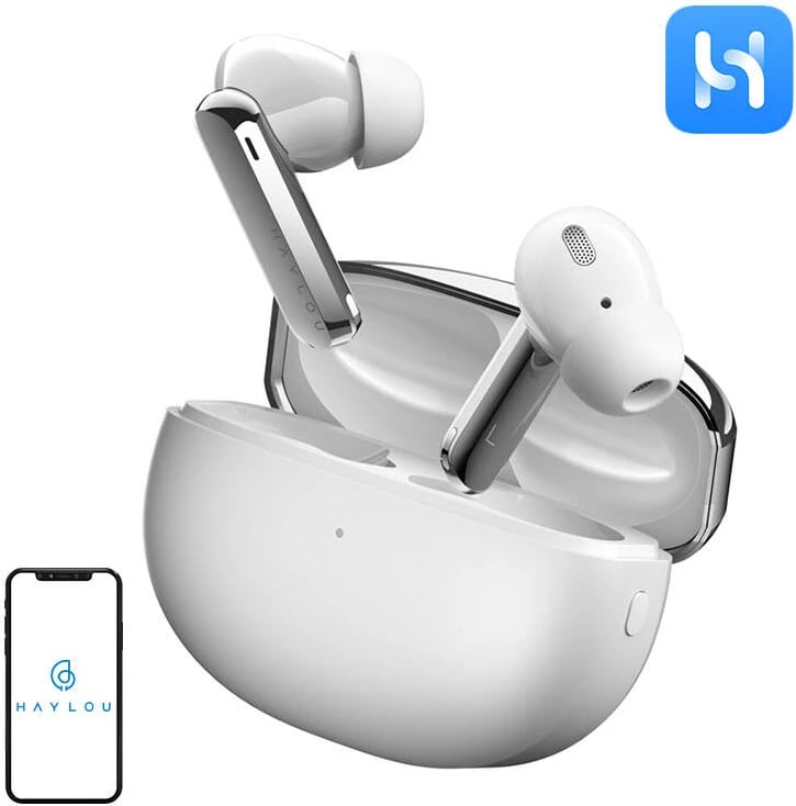 Kufje TWS Haylou W1 ANC, Bluetooth 5.3, Hi-Fi, 35 orë, e bardhë
