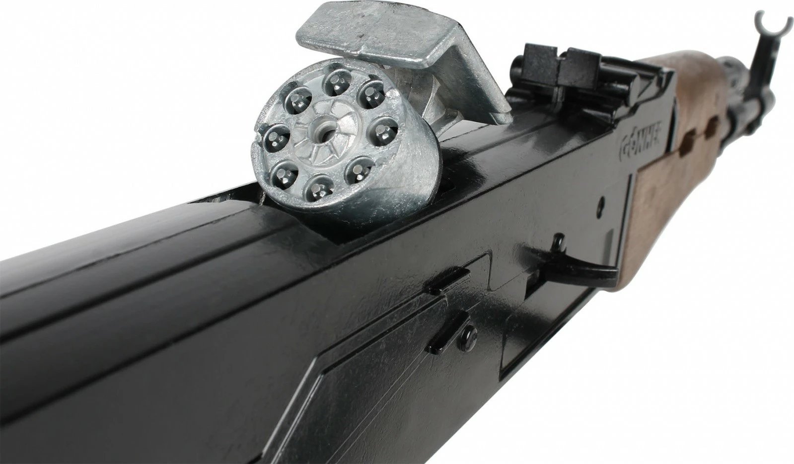 Pushkë lodër metalike Pulio Gonher 1135/6, 8 naboi, e zezë me ngjyrë druri