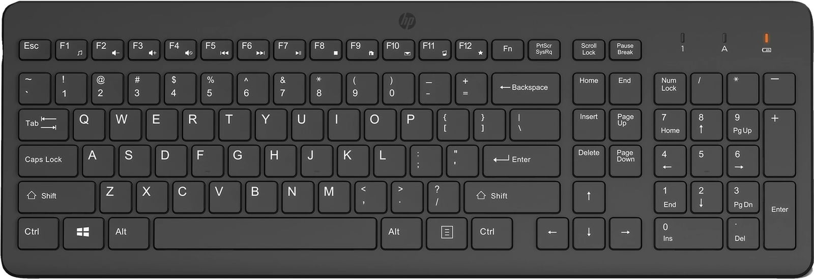 Tastierë wireless HP 225, full-size, RF Wireless, e zezë