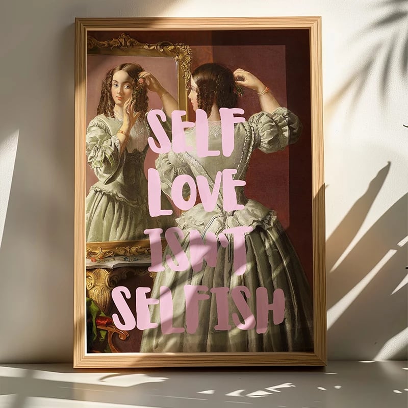 Pikturë muri në kornizë Selef, print digjital, 33x1.5x48cm