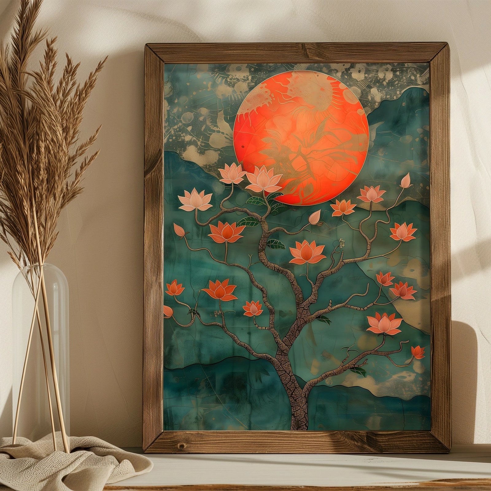 Pikturë dekorative me kornizë MDF, shumëngjyrëshe, AI145