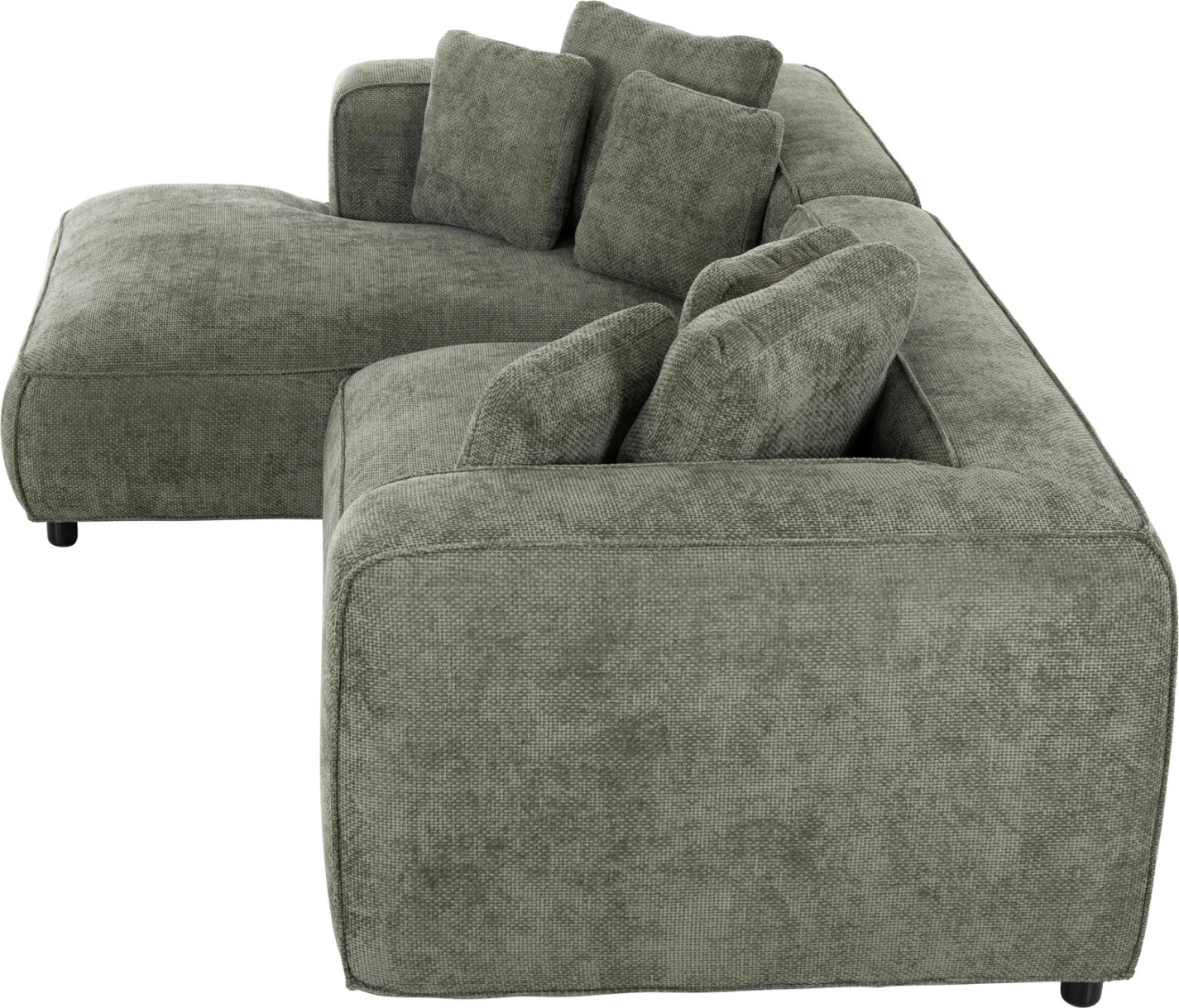 Divan qoshe majtas 3-vendësh GRACE FH3280.05L, pëlhurë jeshile, 252x105-160x70-90H cm