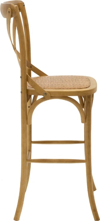 Karrige për bar Reid, dru sonoma-kafe rattan