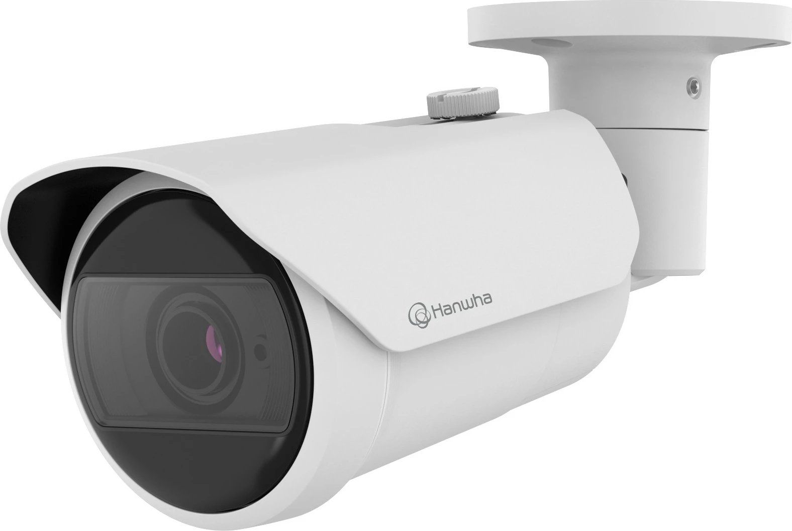 Kamerë sigurie Hanwha QNO-C9083R, 8MP, PoE, IR, IP66, IK10, e bardhë