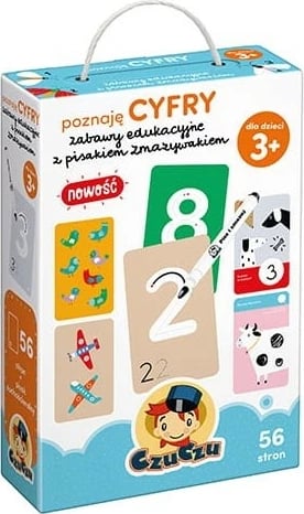 Set edukativ CzuCzu Poznaję Cyfry me libër 56 faqe dhe pisak suchościeralny, për fëmijë 3+