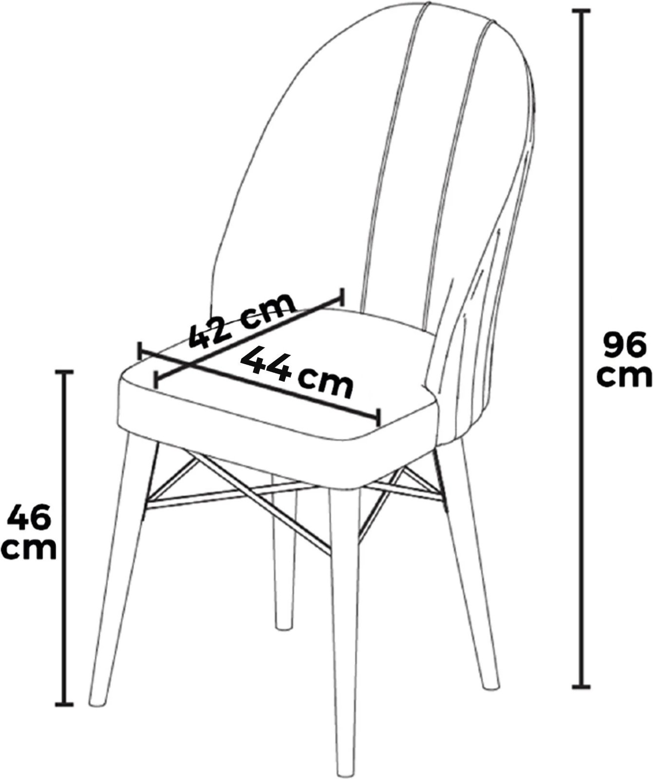Set karrigesh (4 copë) Hanah Home, Ritim, kapuçino, e zezë