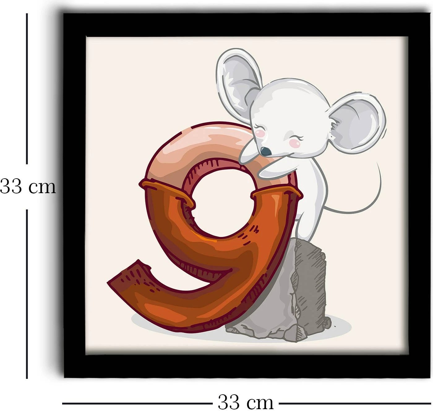 Pikturë dekorative me kornizë MDF, Wallity, 3333SCT-010, 33x33cm