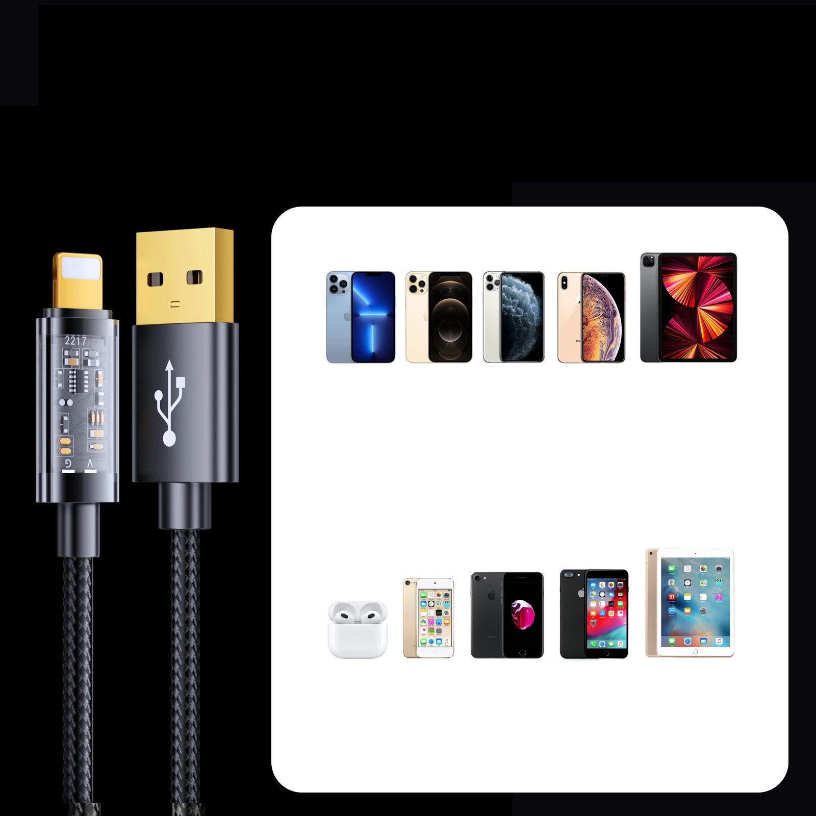 Kabllo Joyroom S-UL012A12 USB-A në Lightning, 1.2m, 20W, Blu