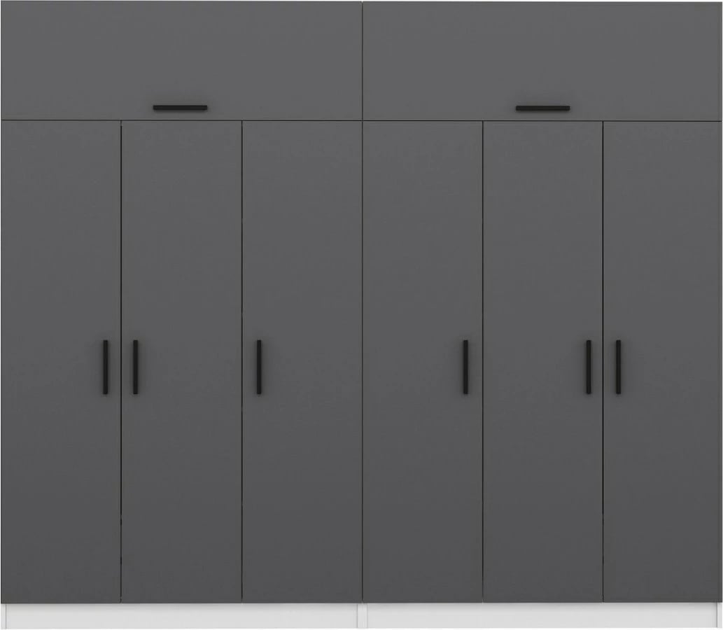 Dollap i madh për dhomë gjumi, ngjyrë antracit, Skye Decor, Kale - 5240