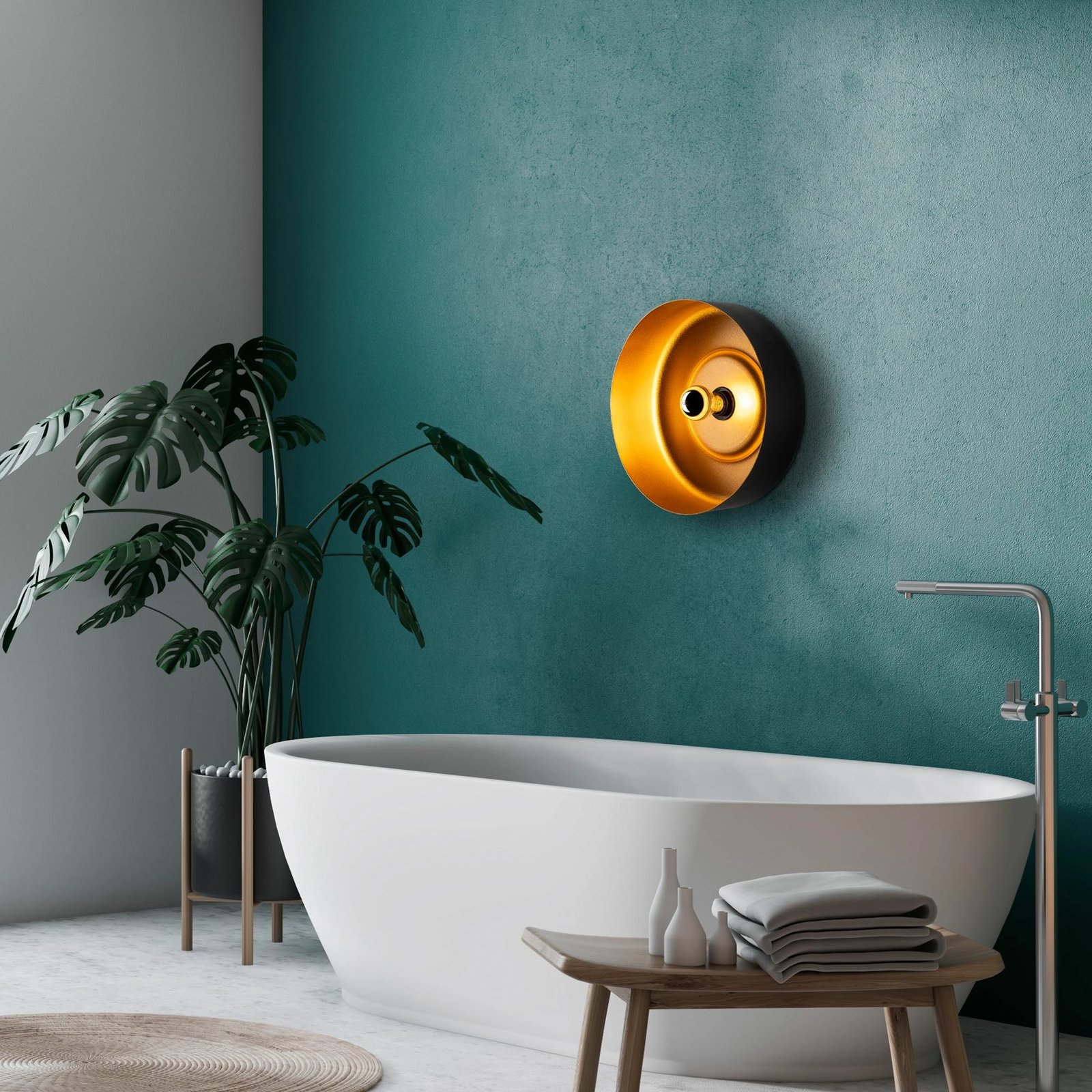 Llambë muri Opviq, Vesta - 15070, ngjyrë e zezë