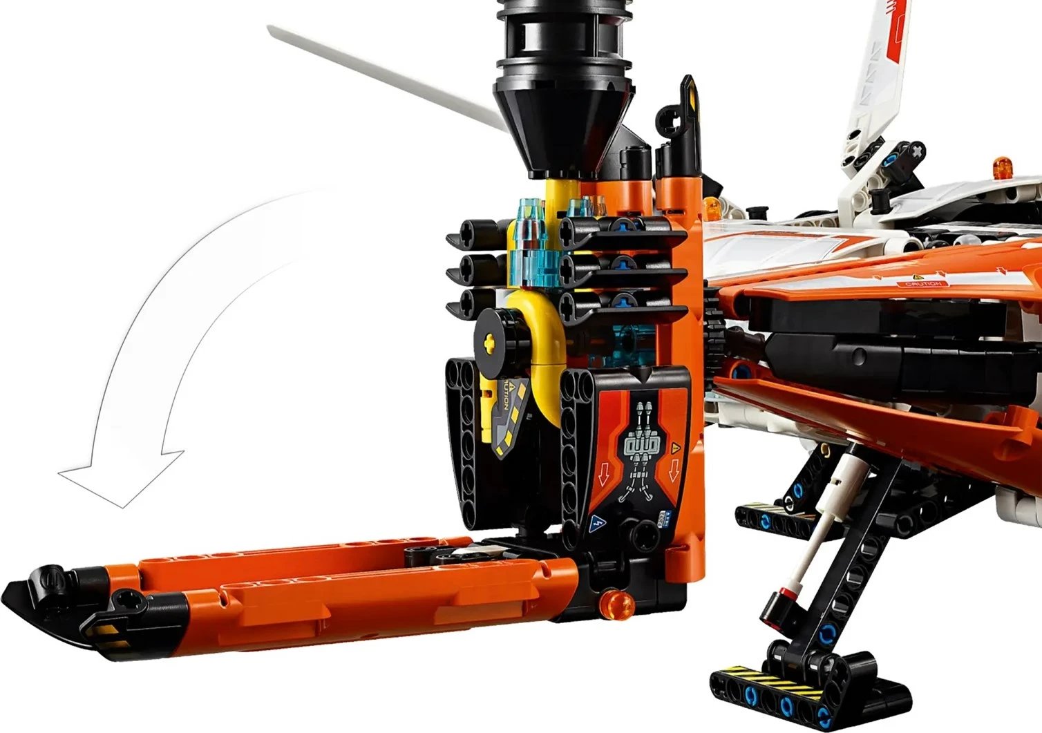 Set LEGO Technic 42181 VTOL Heavy Cargo Spaceship, për fëmijë 10+ vjeç, Bardhë dhe Portokalli