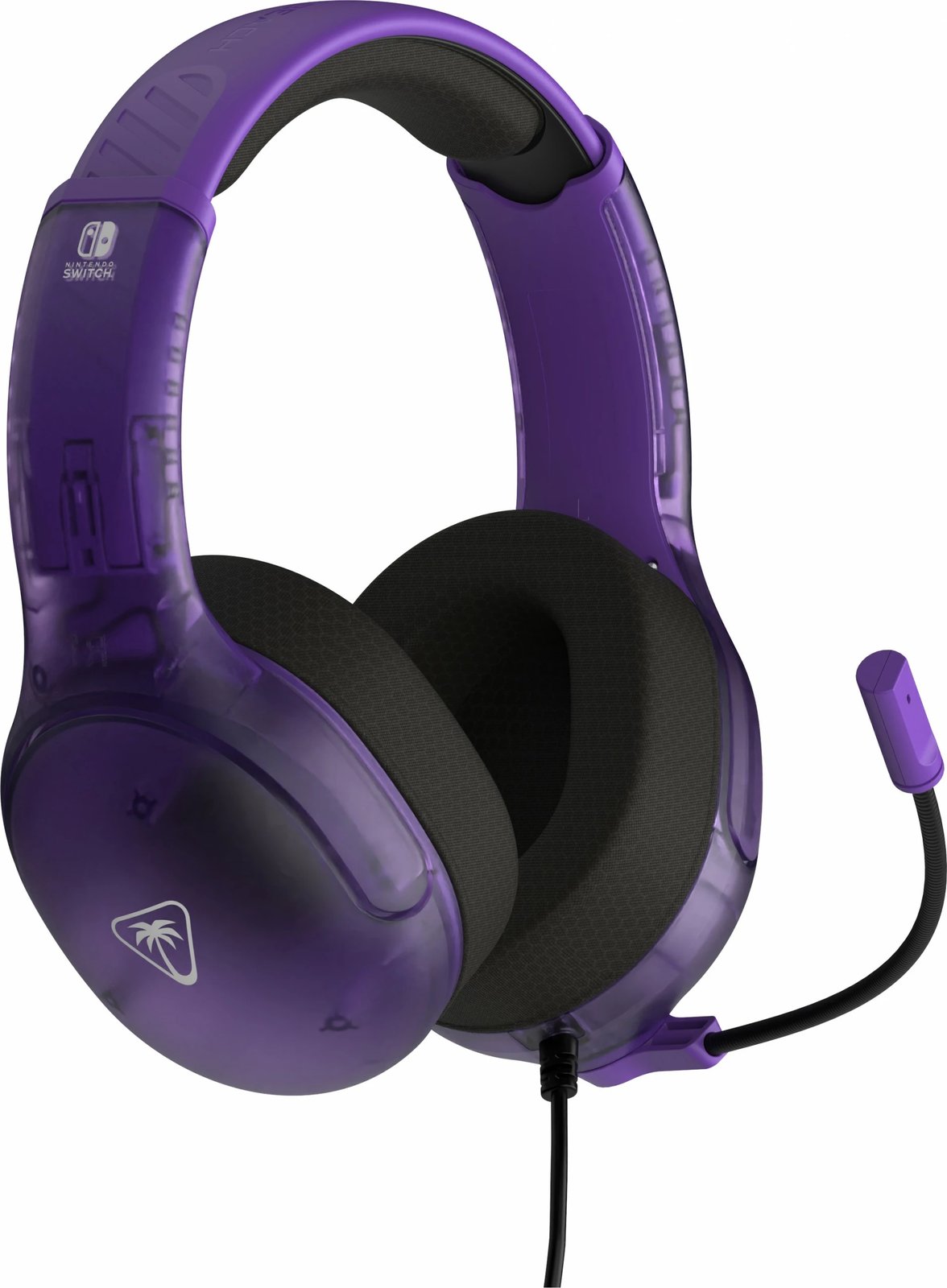 Kufje Turtle Beach Airlite Fit NS Ghost Lila, me mikrofon, për gaming, 3.5mm, e zezë/vjollcë