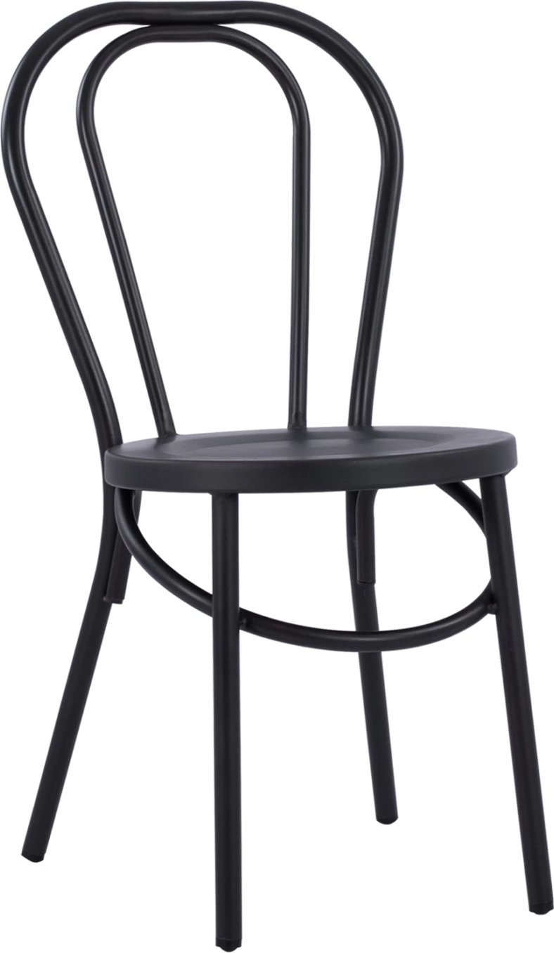 Karrige alumini tip Vjenë, ngjyrë e zezë e ndryshkur, FH5557.01, 42x52x88,5 cm, set prej 6 copë