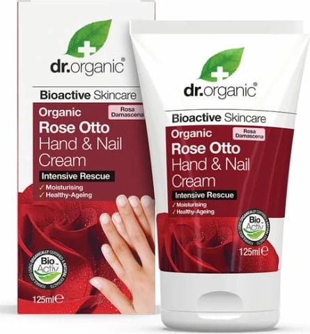 Krem për duar dhe thonj Dr. Organic Rose Otto unisex 125ml