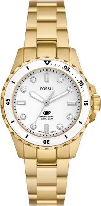 Orë dore Fossil ES5350 për femra, e artë