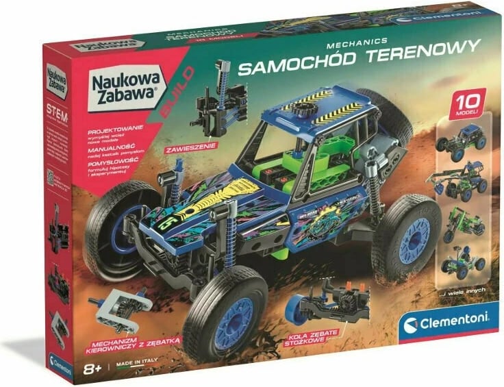 Set kreativ Clementoni Mechanic's Laboratory Off-Road Vehicle, 10 modele, për fëmijë, shumëngjyrësh