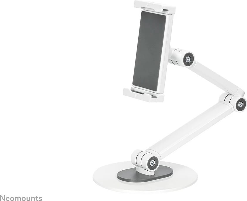 Mbajtëse tavoline Neomounts DS15-550WH1, universal, për tabletë/celular, rrotullim 360°, e bardhë