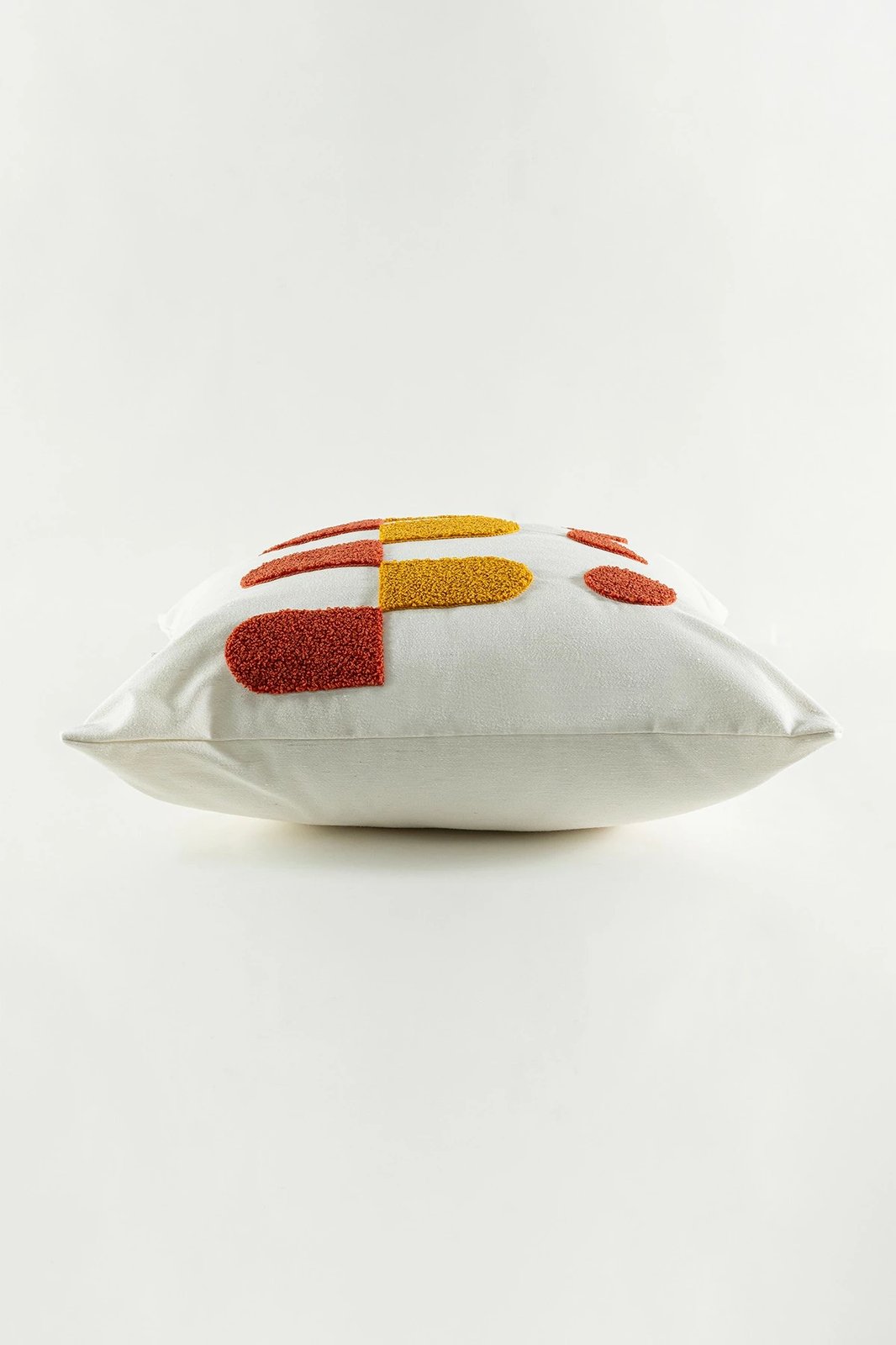 Jastëk dekorativ Evila Originals, Craft, ngjyrë mustard dhe e kuqe tullë