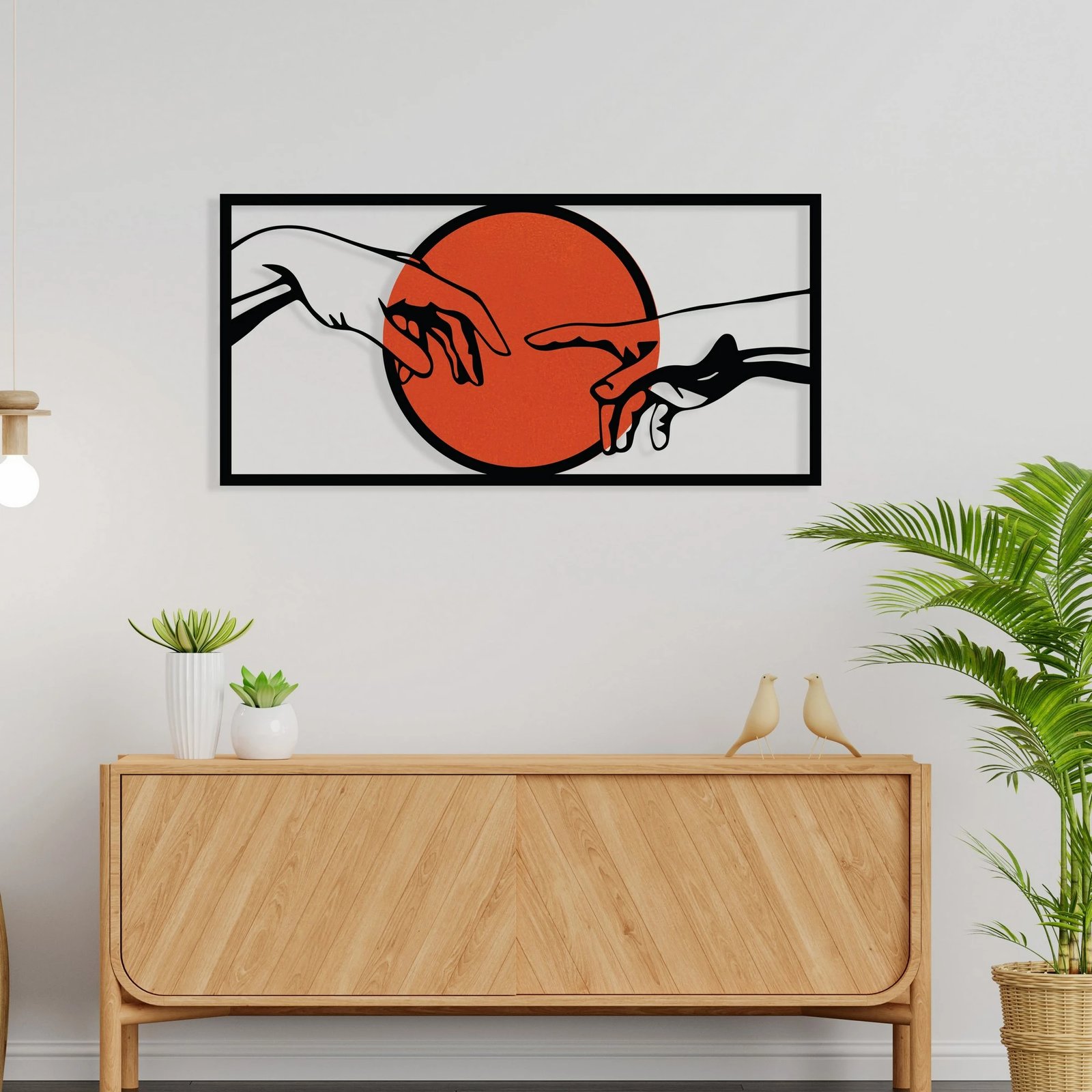 Aksesor dekorativ muri prej metali Wallity, Genesis, shumëngjyrësh, 120x58cm