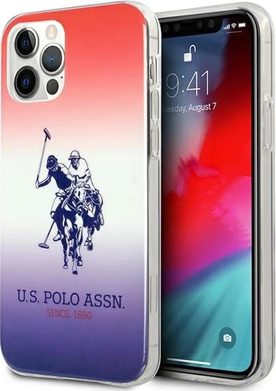 Mbështjellës U.S. Polo Assn. USHCP12LPCDGBR për iPhone 12 Pro Max, Gradient, Kuqe/Blu