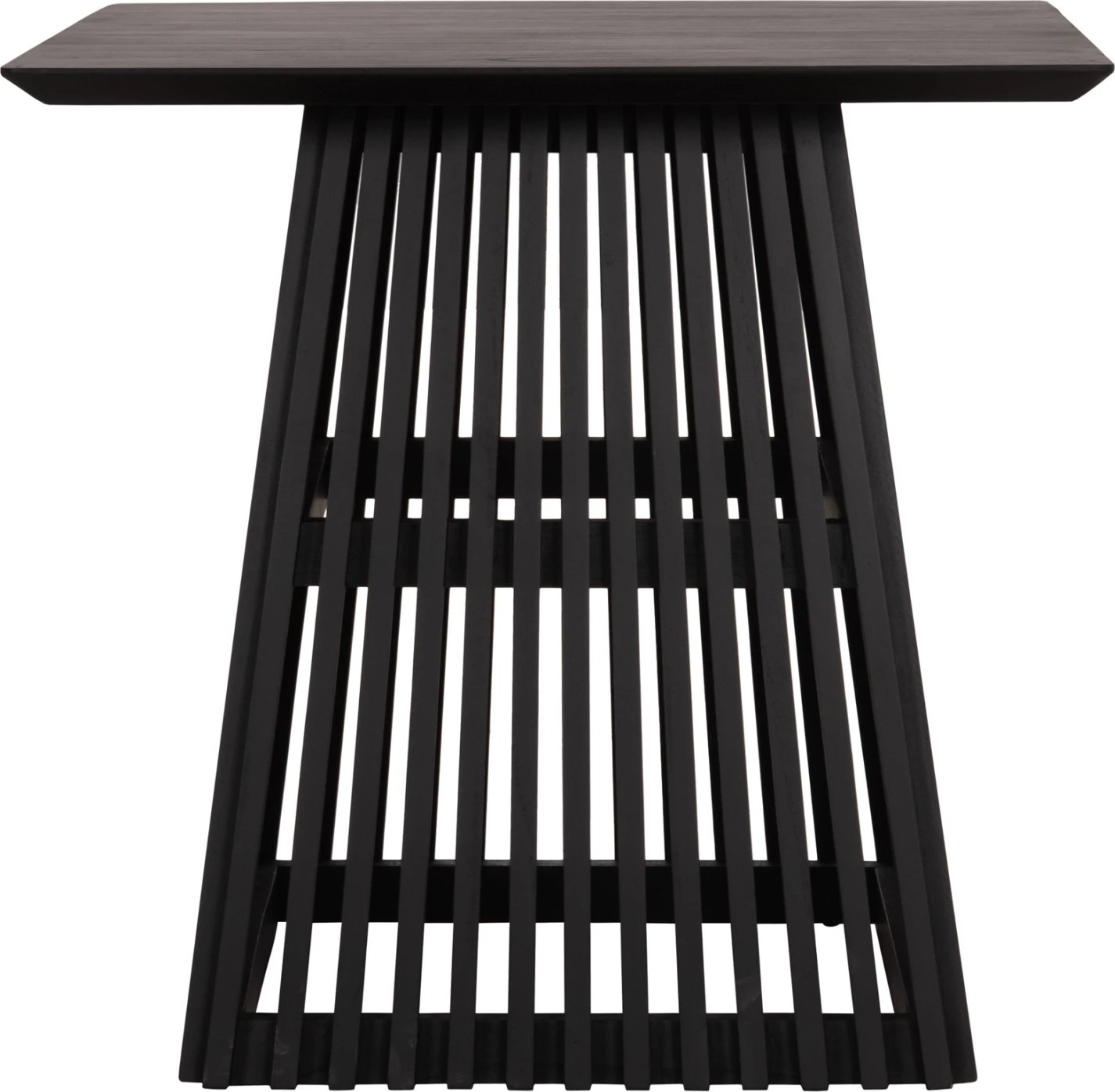 Tavolinë katrore ngrënieje FRANTZ, dru mindi, e zezë, 80x80x78cm