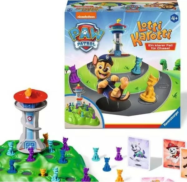 Lojë tavoline Ravensburger Lotti Karotti Paw Patrol, për familje, 2-4 lojtarë, shumëngjyrëshe