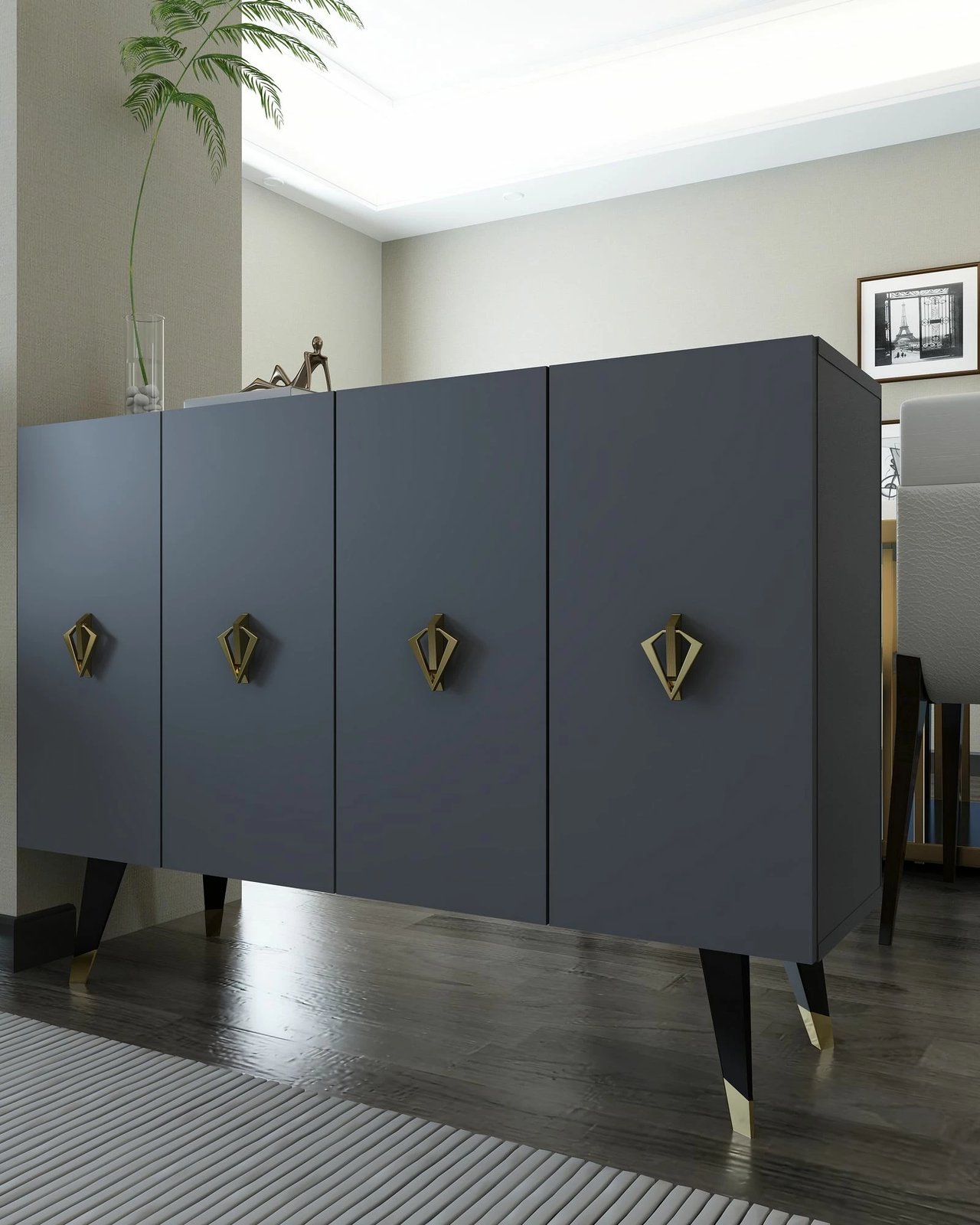 Konsol Skye Decor, anthracite, gold, 8163KM-32