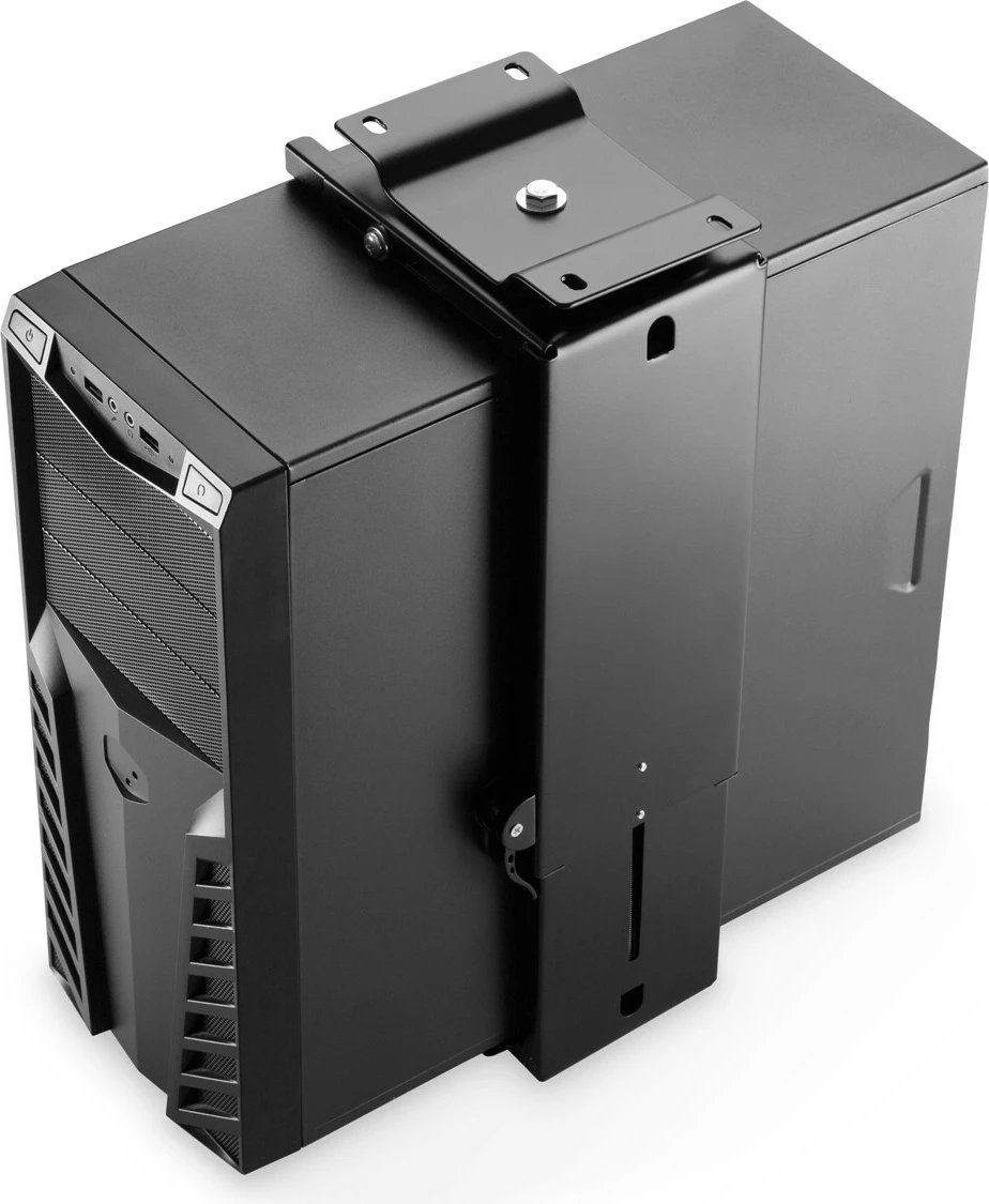 Mbajtëse universale kasë Digitus, për montim në tavolinë, easy-locking, e zezë