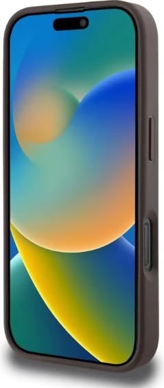 Mbështjellës Guess Peony On 4G Background MagSafe për iPhone 16 Pro, Kafe