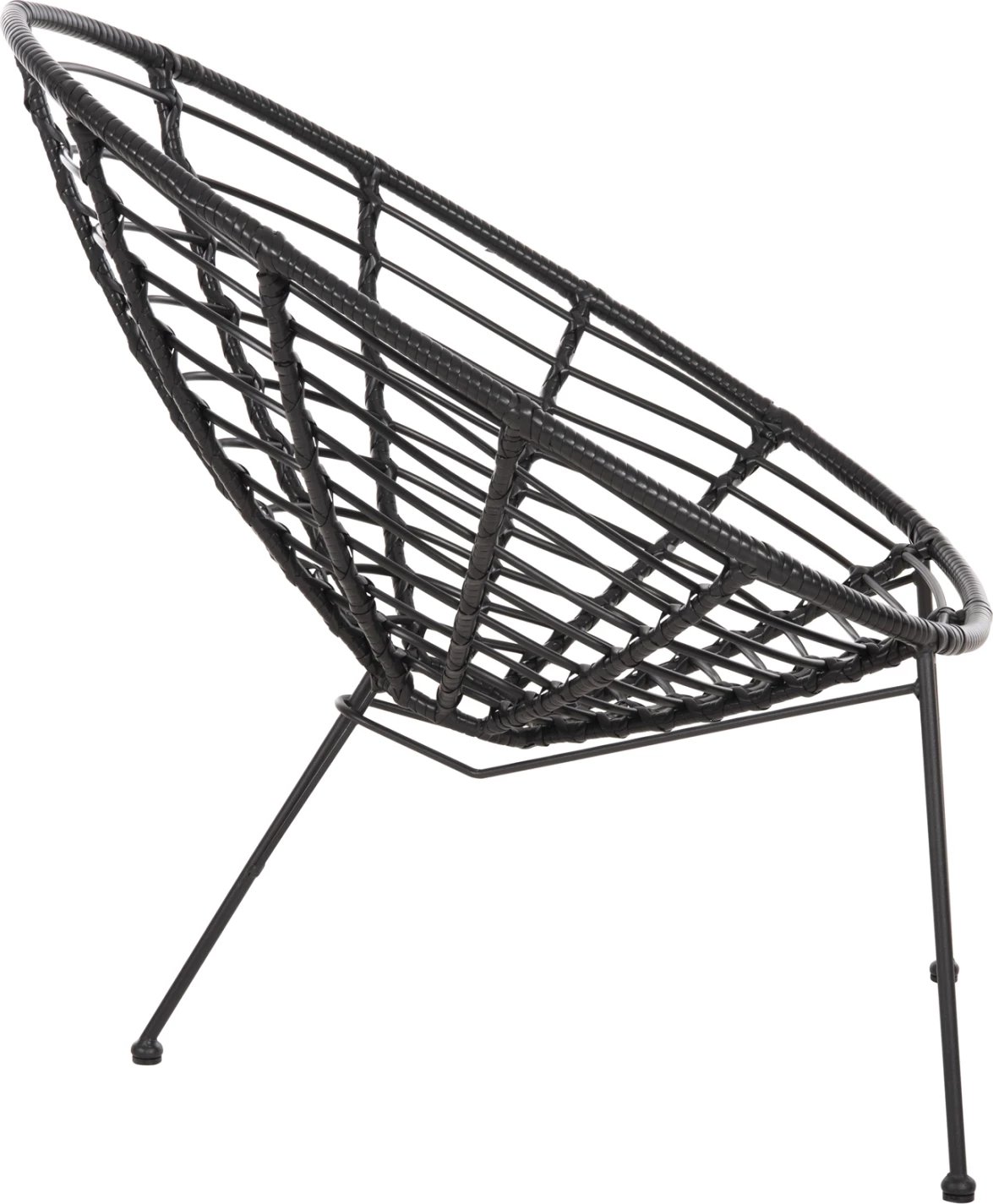 Karrige ALLEGRA lloj foleje FH5458.12 metal i zi - thurje e zezë 73x78x88H cm