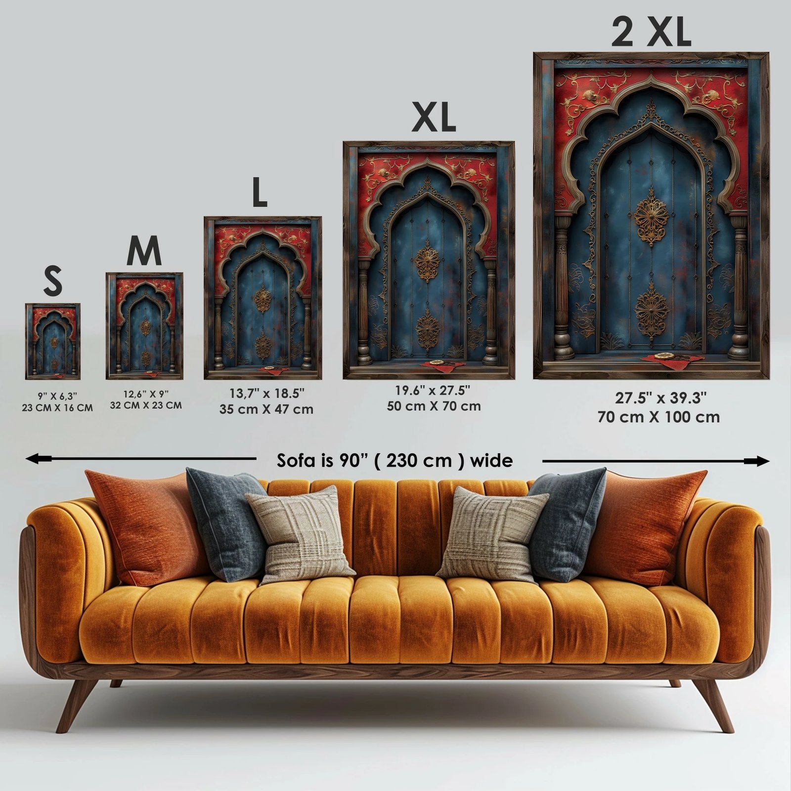 Pikturë dekorative me kornizë MDF, shumëngjyrëshe, Wallity, GE116-L