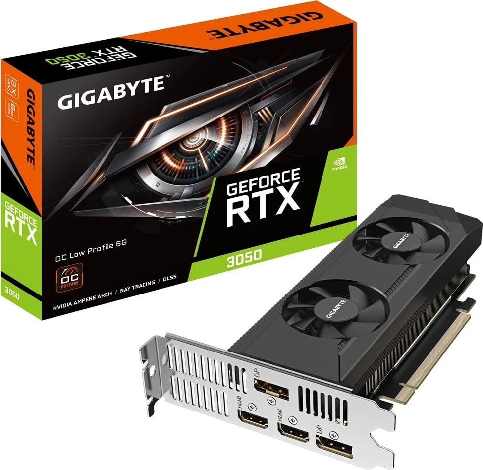 Kartë Grafike Gigabyte GeForce RTX 3050 OC Profil i Ulët 6G, 6 GB GDDR6