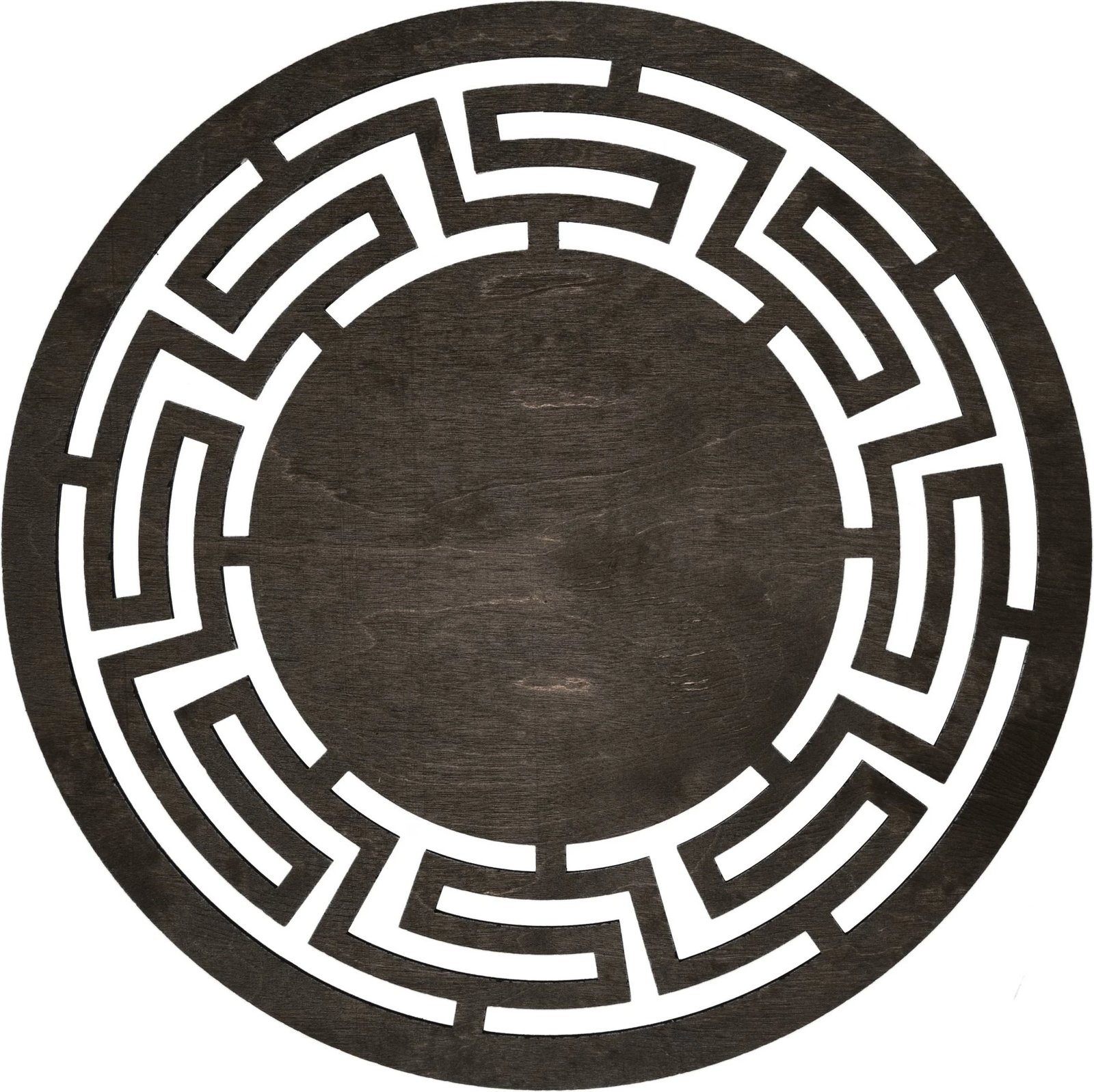 Set nënshtruesish tavoline prej druri, Labirint, ngjyrë wenge, 4 copë