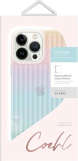 Mbështjellës UNIQ Coehl Linear për iPhone 14 Pro, iridescent