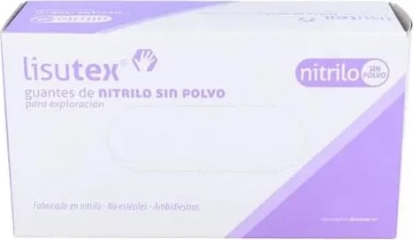Doreza nitrili pa pluhur Lisutex, 100 copë, të vogla, unisex Doreza nitrili pa pluhur Lisutex, 100 copë, të vogla, unisex
