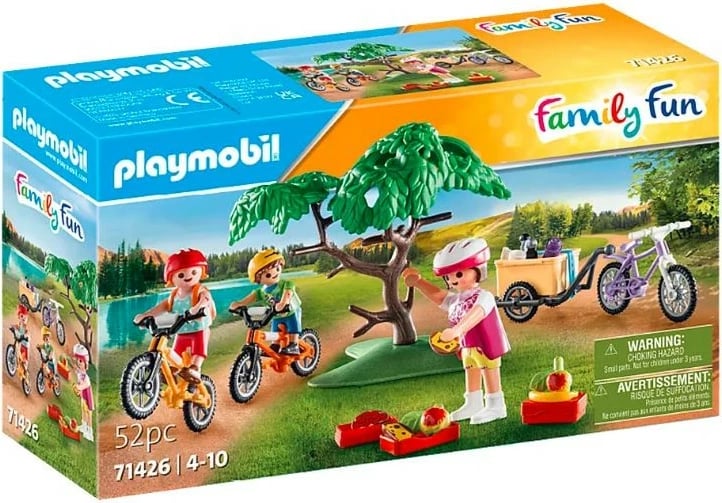 Set lodrash Playmobil Family Fun 71426, udhëtim me biçikleta, 52 pjesë