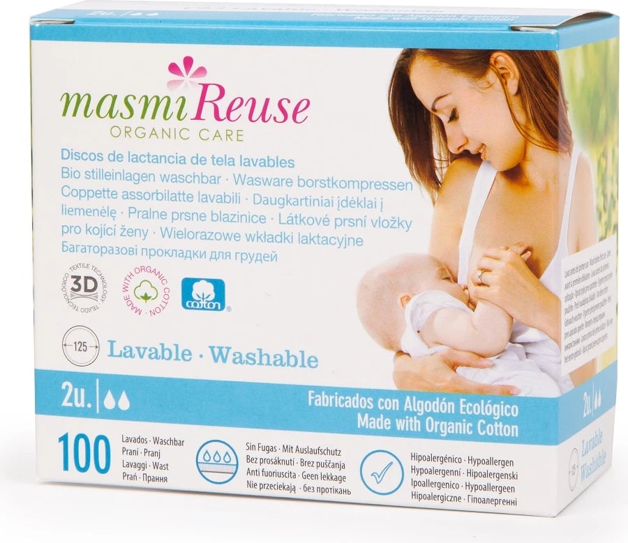 Jastëkë për gjoks për femra Masmi organik, 2 copa