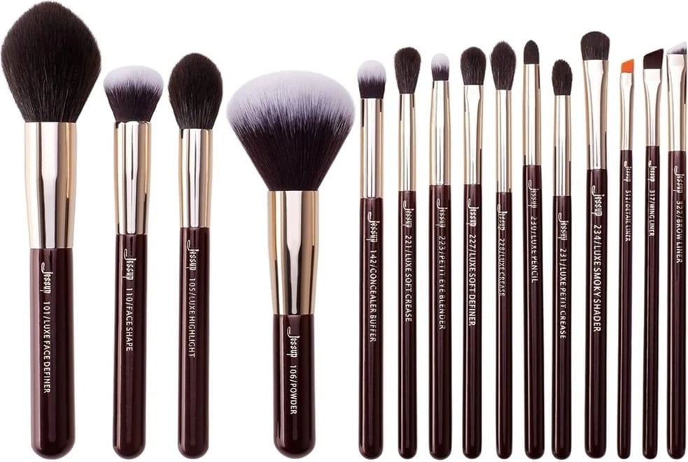 Set brushash për grim JESSUP T282 për femra, 15 copë
